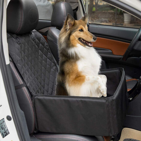 Siège auto pour chien extra stable - Siège auto renforcé pour chiens de petite et moyenne taille avec 4 sangles de fixation - Siège auto pour chien de haute qualité et imperméable pour la banquette ar (1/5)