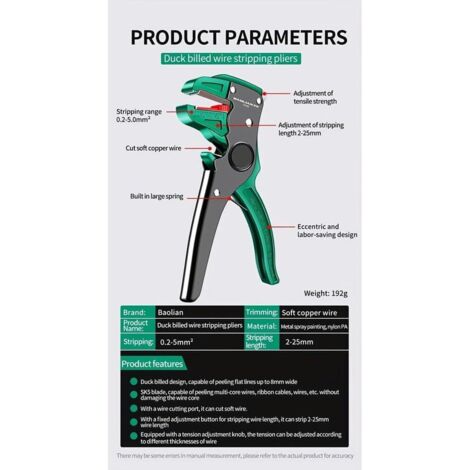 2 in 1 Multifunktions Abisolierzange, automatische Abisolier  und Crimpzange, professionelle