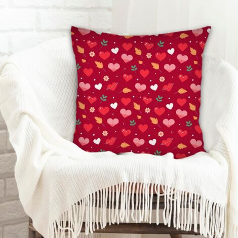 Housse de coussin sans coussin rustique pour mariage, anniversaire, la Saint-Valentin, la Fête des Mères et des Pères (1/5)