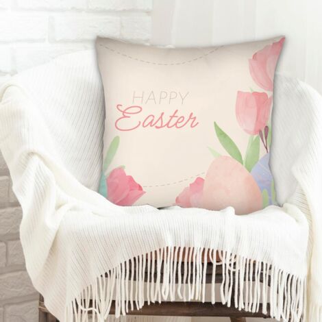 Housse de coussin 45x45 cm en polyester inaltérable pour canapé lit salon chambre décoration de la saint-valentin (1/5)