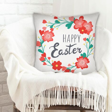 Housses de coussin en polyester résistante fermeture à glissière pour décoration de noël de famille (1/5)