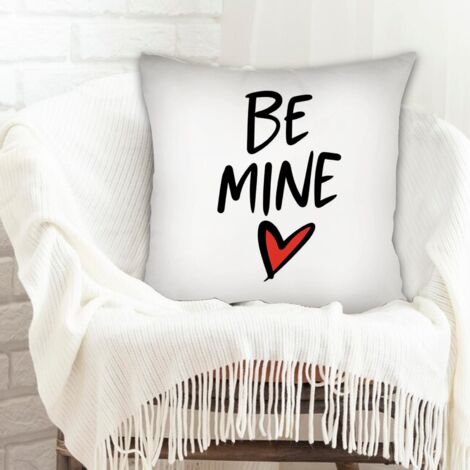 Housse de coussin 45x45 cm carrée déhoussable pour canapé lit salon chambre à coucher décoration de la saint-valentin (1/5)