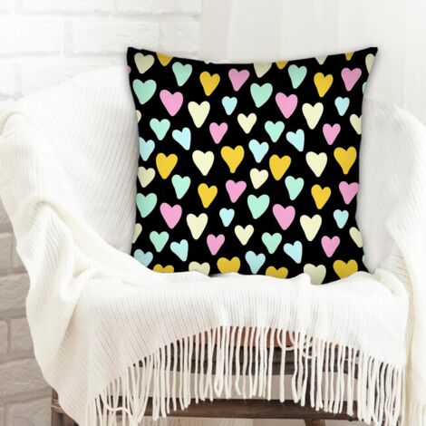 Housse de coussin 45x45 cm carrée fermeture à glissière pour naissance de bébé (1/5)