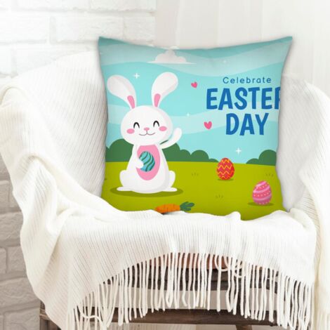 Housse de coussin décorative à la mode pour la maison déhoussable pour canapé ou lit, décoration de Pâques (1/5)