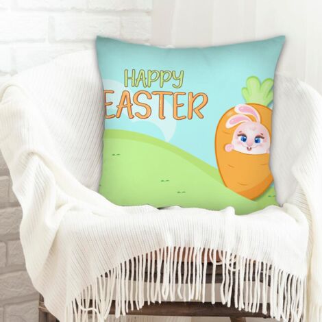Housse de coussin décorative à la mode pour la maison à fermeture éclair invisible pour mariage, anniversaire, naissance de bébé (1/5)