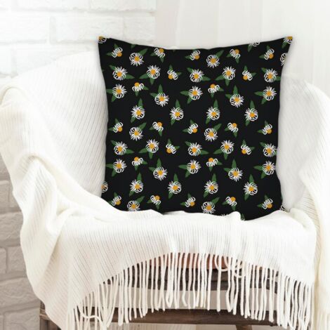 Housse de coussin 45x45 cm en polyester lavable en machine pour canapé fauteuil lit chaise décoratif de ferme (1/5)