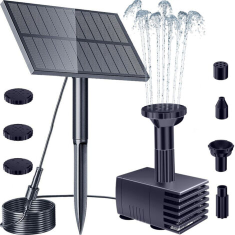 Verbessertes Solarbrunnen-Kit mit Pfahl – Solarpumpe für Garten, Hof, Pool, Vogelbad und Aquarium (1/5)