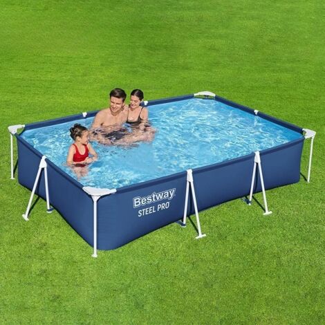 Rechteckpool 3x2 m Outdoor Pool Set mit Pumpe