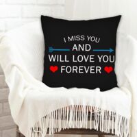 Housse de coussin carrée standard 45x45cm incolore pour anniversaire de mariage la saint-valentin