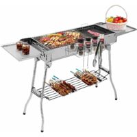Outdoor BBQ Holzkohlegrill Edelstahl tragbar Grill Camping Küche