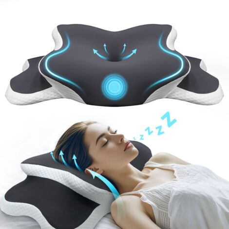 Cuscino Ortopedico a Forma di Farfalla - Memory Foam  Cuscino Cervicale - Traspirante per la Protezione di Collo e Spalle
