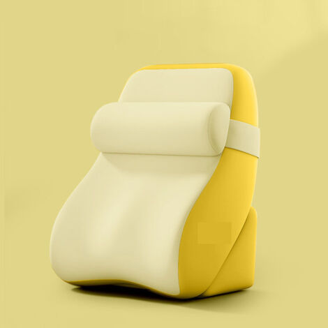Cuscino da Lettura in Memory Foam Regolabile – Cuscino Ergonomico di Supporto per Schiena e Lombari con Cuscino Rimovibile, per Letto, Divano o Pavimento (TV, Lettura, Gaming) Giallo (1/5)