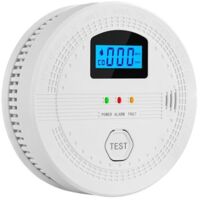 Rivelatore 2-in-1 Portabile di Fumo e Monossido di Carbonio - Allarme Antincendio e CO, a Batteria - Display Digitale