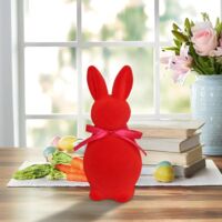Decorazione Pasqua Interni – Set Conigli Tavola & Festa Rosso 14x6.5x7cm