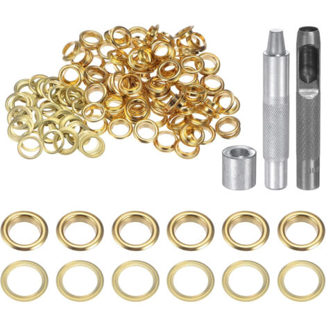 Kit de herramientas para remaches – 100 remaches de 12 mm incluidos – Para lonas, tejidos, cuero, cartón y pósters (1/5)