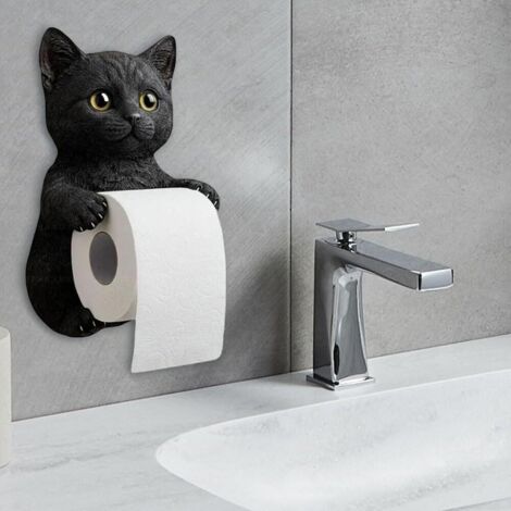 Porta-Rollo de Papel Higiénico 3D Gato – Decoración Divertida y Adorable, Soporte de Pared para Baño y Cocina, Idea de Regalo para Amantes de los Gatos