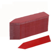 Pack de 100 Etiquetas para Plantas de Plástico - Marcadores de Jardín de 2 × 10 cm, Impermeables, para Macetas, Plántulas y Decoración de Jardín - Rojo
