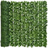 Recinzione privacy edera, 3 × 1 m, parete verde artificiale – foglie di patata dolce verdi, decorazione da siepi finte per giardino, cortile, terrazza – facile manutenzione