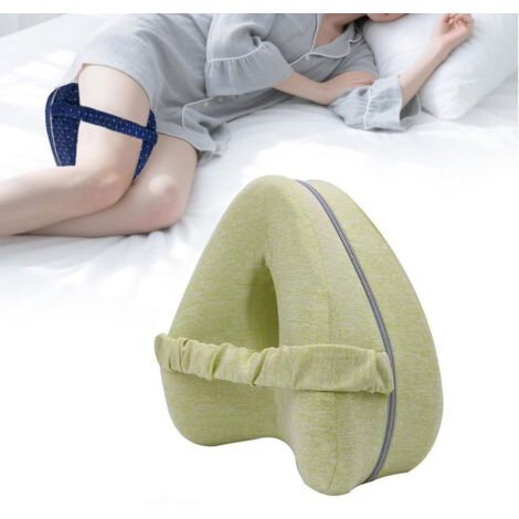 Almohada para piernas, almohada ortopédica para dormir de rodillas, ergonómica con espuma viscoelástica para aliviar la presión – para cadera, piernas, rodillas, almohada ortopédica, color verde (1/5)
