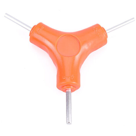 Llave hexagonal interior 3 en 1 (tamaños 2,5–3–4 mm), color naranja, en forma de Y, llave hexagonal interior (1/5)