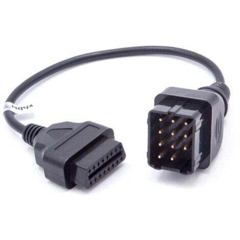 Ahlsen OBD2 - Câble adaptateur pour appareil de diagnostic OBD adapté à tous les modèles Renault - avec connecteur 12 broches