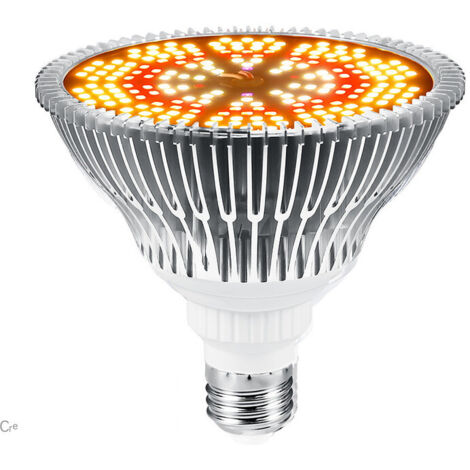 Crea – Ampoule de culture E27 150 W – Éclairage LED à spectre complet – 200 LED – Lumière jaune pour plantes d'intérieur et potager – Économe en énergie