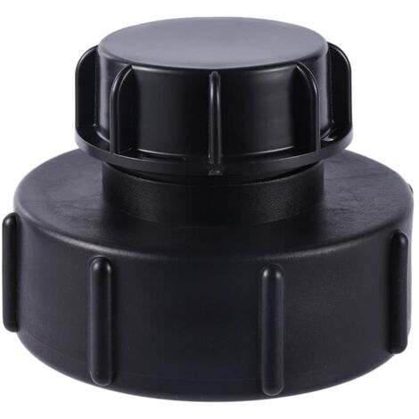 IBC Adaptateur S100x8 à Réduction S60x6 Filetage Grossier avec Bouchon Cuve Adaptateur de Réservoir IBC Adaptateur