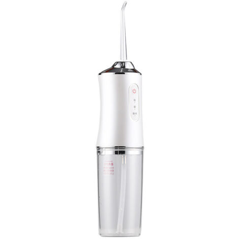 Crea – Hydropulseur électrique portable avec technologie d'impulsion à haute fréquence – Buse rotative 360° – Nettoyage buccal efficace – Blanc