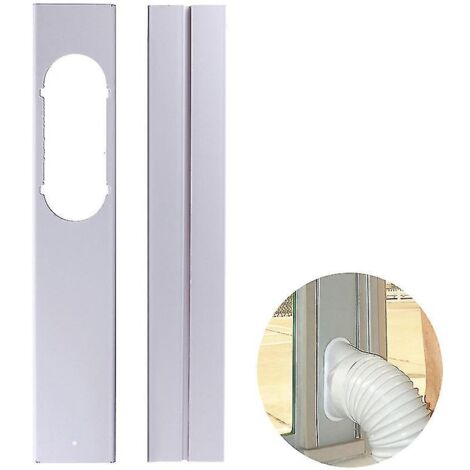 Crea – Joint de fenêtre pour climatiseur mobile réglable 130 cm – Plaque PVC 10 cm – Installation facile avec ruban adhésif