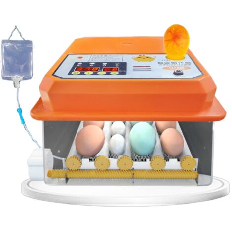 Aiperq – Incubateur automatique 16 œufs – Rotation toutes les 90 minutes – Double alimentation 220V/12V – Compatible avec poules et autres volailles