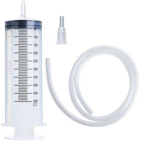 Seringue CREA 500 Ml, pompe réutilisable de grande capacité, mesure avec Tube d'encre d'alimentation de 1m