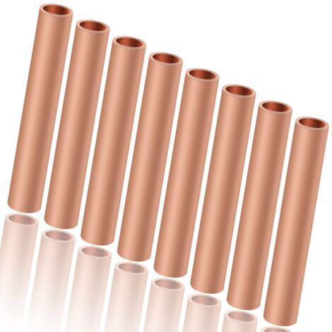 Beijiyi – Tube en cuivre pur creux 50 × 8 mm – Paroi intérieure épaissie – Bonne conductivité pour raccordement câbles – Lot de 8 pièces
