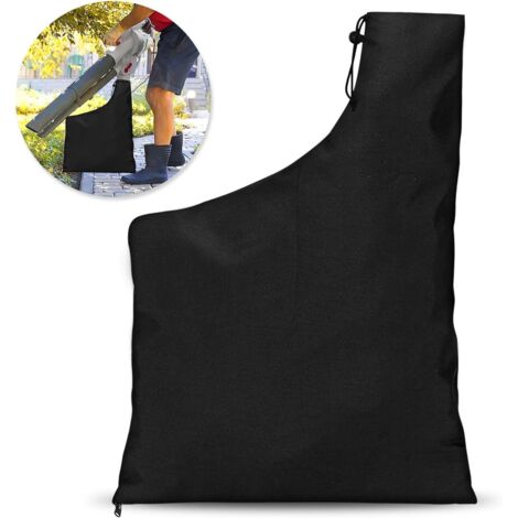 Sac de récupération pour aspirateur à feuilles - 60 x 44 cm - Noir - Sac Oxford étanche avec fermeture éclair - Sac de récupération de rechange pour aspirateur de jardin pelouse et souffleur à (1/5)