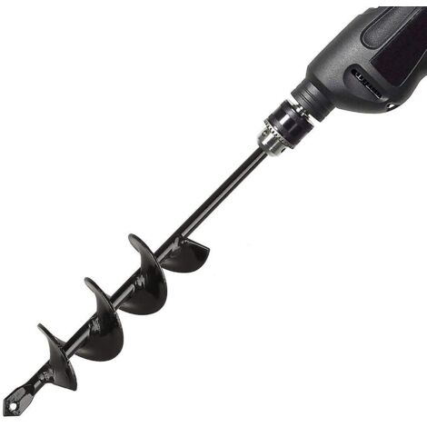 Tarière de jardinage pour planter arbres et arbustes Acier de première qualité Dimensions 4×22 cm Fonctionne avec perceuse 18V (1/5)
