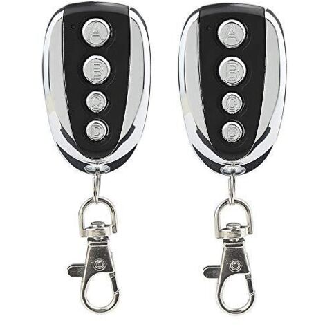 Largeight – Lot de 2 télécommandes universelles 433,9 MHz – 4 canaux pour porte de garage et portail – Distance de transmission 100m (1/5)