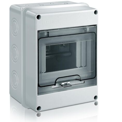 Coffret électrique étanche extérieur IP65 Boîtier de distribution en saillie Résine ABS pour installation sécurisée 160 x 120 x 93 mm (1/4)