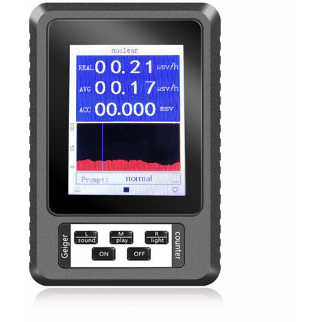 Compteur Geiger Détecteur de rayonnement ionisant G-M Écran LCD rétroéclairé Sensibilité 80cpm Précision 0,01 μsv/h - XR1-B