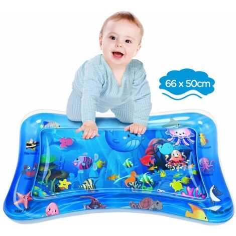 Serbia – Tapis d'eau bébé gonflable 65 x 50 cm – Tapis de jeu aquatique sans BPA – Jouets flottants pour coordination œil-main (1/5)