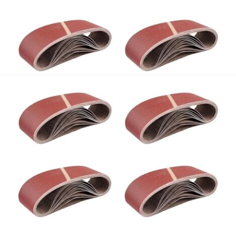 Bande Abrasive 75 x 533 mm, Bandes Abrasives Mixte pour Ponceuses à Bande,grains 40/60/80/120/180,5 pièces (1/3)