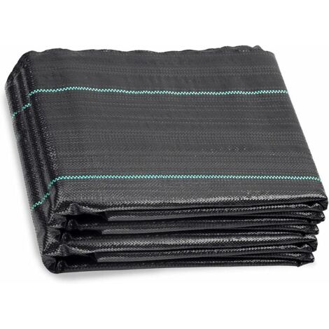 -2M x 10M Toiles de Paillage, Toile Anti Mauvaises Herbes Jardin, Bache Noire Agricole, Barriere Anti Racine, Contre Les Mauvaises Herbes, Tissu Perméable à l'eau (1/5)
