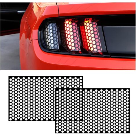 SHINING HOUSE 2 Pièces Voiture Phare Film Teintant Autocollant, 48 30CM Autocollant de Feux de Phare Noir Mat Avec, Conception Auto-Adhésive Accessoires pour Phare de Feu Arrière de Voiture(Noir) (1/5)
