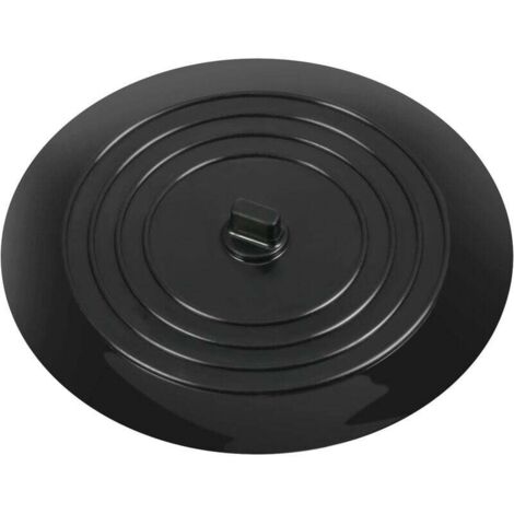 Silicone Évier Passoire Filtre à Evier de Cuisine pour Cuisines Salles de Bains Blanchisseries 6 Pouces - Noir