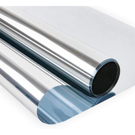 Film fenetre Anti Regard Film Miroir Fenêtre sans Tain Anti Chaleur Anti UV Protection de la Vie Privée pour Fenêtre Bureau Maison Magasin 44.5×200CM (1/5)