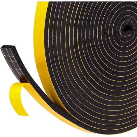 Serbia – Joint en mousse caoutchouc pour isolation thermique – 12mm x 3mm x 4m – Atoxique et anti-humidité – Protection portes et fenêtres