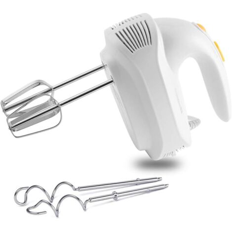 Batteur à Main Electrique Cuisine à Main Puissant Fouet Cuisine Electrique Polyvalent Silencieux 5 Vitesses,2 Fouets et 2 Crochets à Pâte en Acier Inoxydable Pour La Cuisson de Gâteaux et De Pain (1/5)