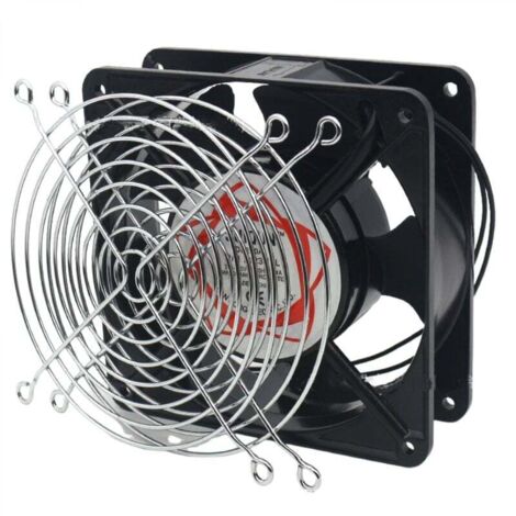 Ventilateur axial pour cassette de cheminée, insérable, haute température, de pales métalliques, silencieux et universel. 120 x 120 x 38 mm (1/5)