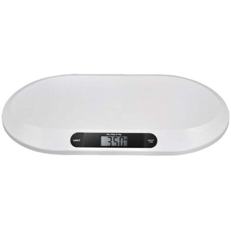 Pèse-bébé - Jusqu'à 20 kg - Balance numérique électronique pour petits enfants/chiots/chats - Avec écran LCD et fonction tare,