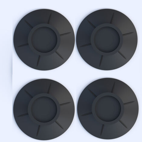 4 Pièces Tapis Anti Vibration Machine Laver, Lave Linge Anti Vibration, Coussinets Pieds de Machine Laver, Sèche Linge Caoutchouc Coussinets, pour Lave Linge Sèche Linge Anti Vibrant (noir) (1/5)