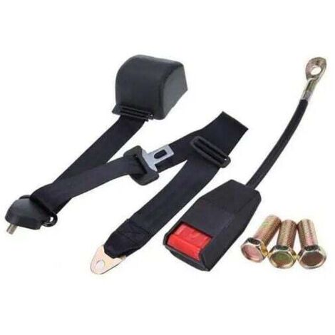 Trimec – Harnais de sécurité 3 points rétractable réglable noire – Longueur 2,8 m – Installation facile pour camions – Matériaux ABS et nylon (1/5)