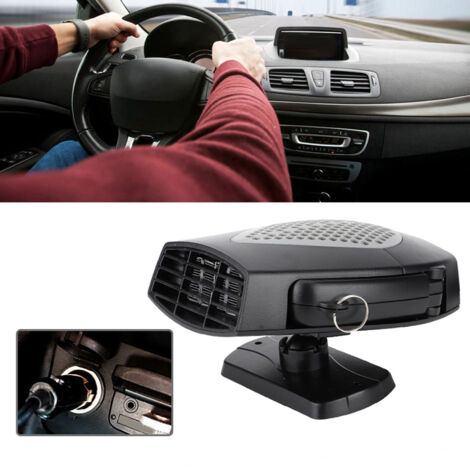 24V voiture véhicule Portable chauffage ventilateur chauffage dégivreur désembuage accessoire pratique gris noir (1/5)